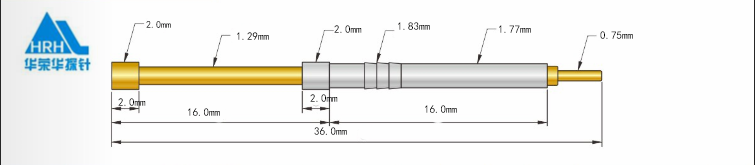 PH-3M3、 PH系列探針、探針尺寸、測試探針圖片、三尖探針圖片、頂針圖片、彈簧探針圖片
