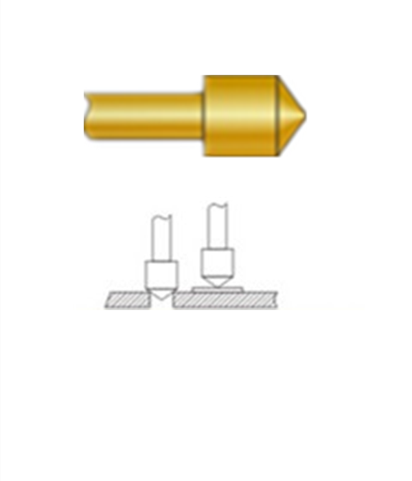 圓錐頭探針、探針用法圖、探針原理圖、測試探針圖片