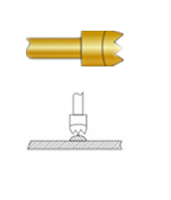 梅花頭探針、探針用法圖、探針原理圖、測試探針圖片