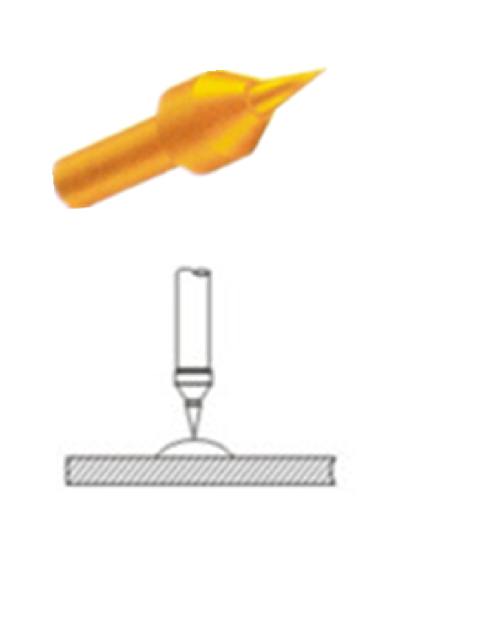 探針頭型、測試探針探針頭、探針頭部形狀、頂針頭