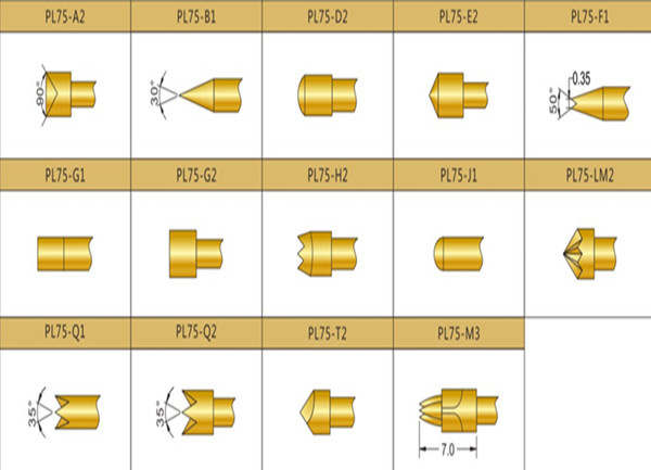 PL75探針頭型、華榮華測試探針廠家